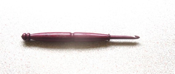 Crochet hook Purple heart by Dean Carter